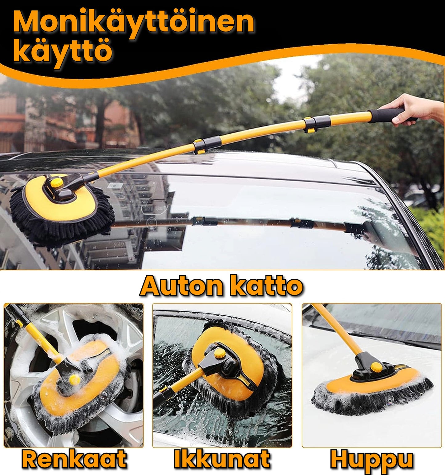 Pidennettävä Autopesumoppi